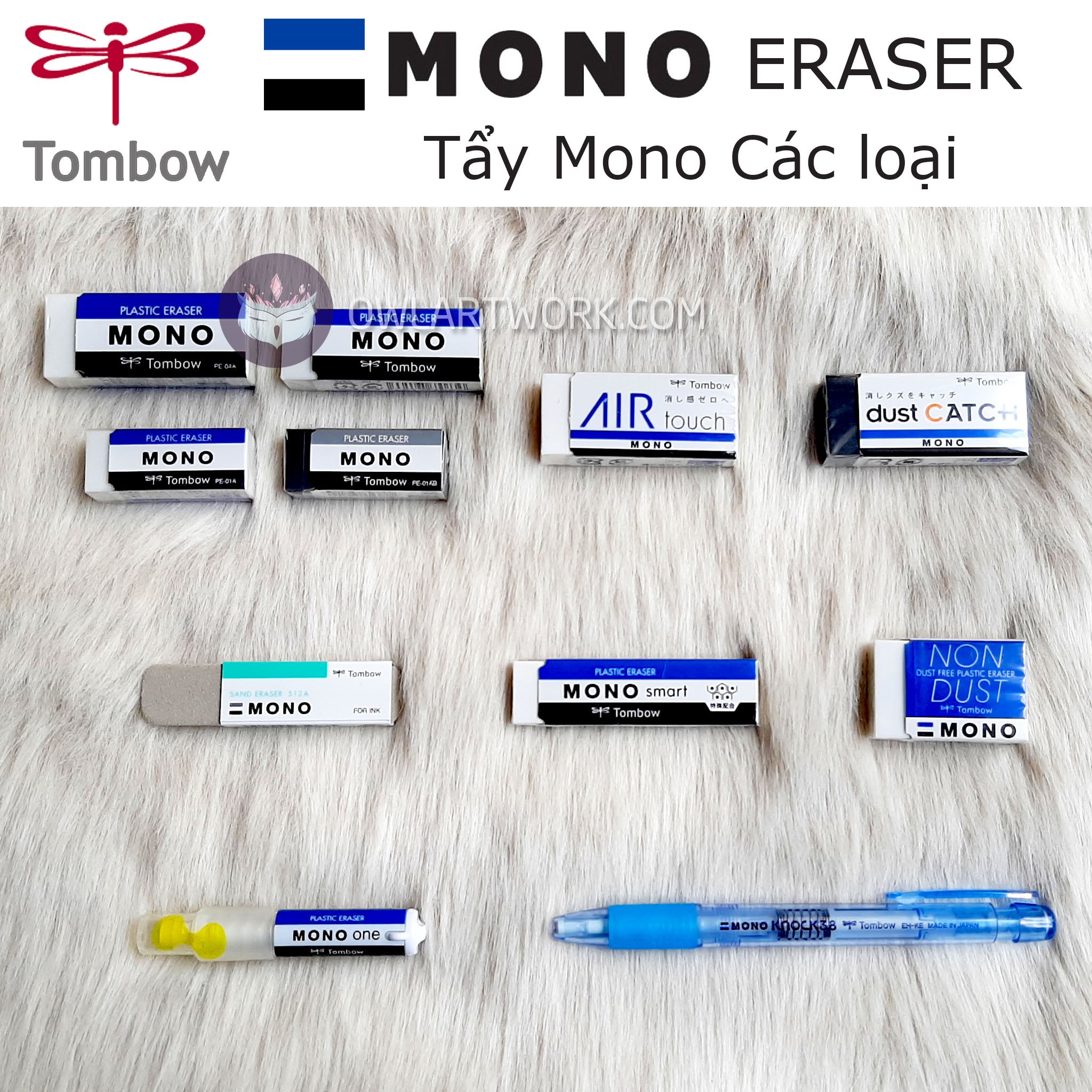 Gôm Tẩy Tombow Mono các loại