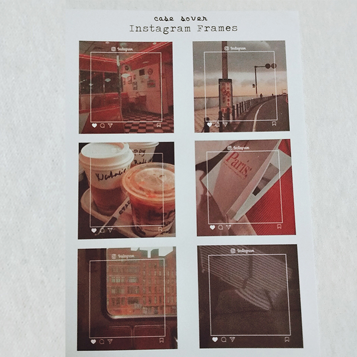 Set Sticker chủ đề Instagram Frames trang trí Bullet Journal / Planner - Case Sover