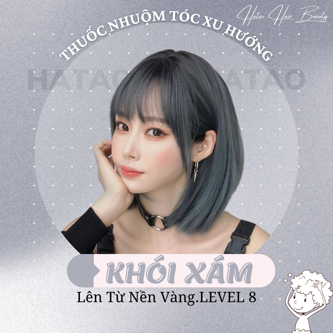Thuốc nhuộm tóc màu Xám Khói kèm trợ nhuộm 100ml
