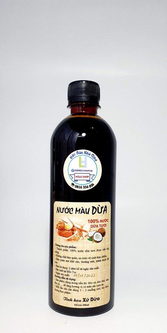 NƯỚC MÀU DỪA (NƯỚC HÀNG) NGUYÊN CHẤT, 100% TỪ NƯỚC DỪA, 500ML
