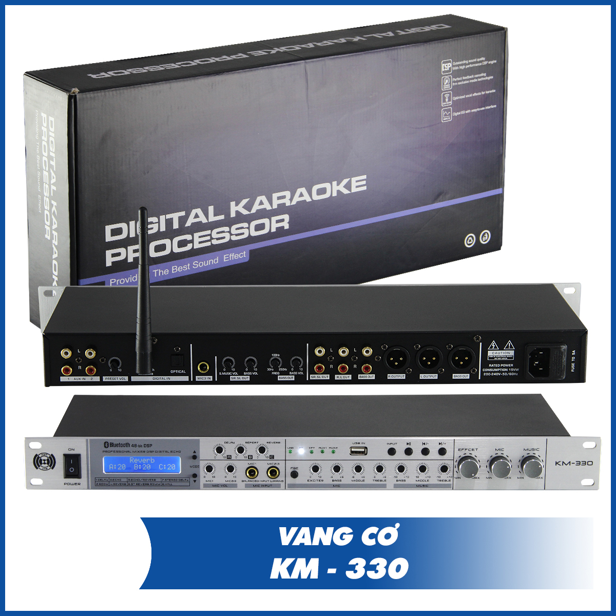 Top 5 vang cơ hay nhất 2022 - vang cơ lai số dbacoustic km-330 - giá rẻ | chống hú tốt, hát karaoke hay - tích hợp 8 chế độ echo,reverd với dsp 48bit, điều chỉnh dễ dàng, bass, mid, trep, tích hợp usb, cổng quang, bluethooth...vvv