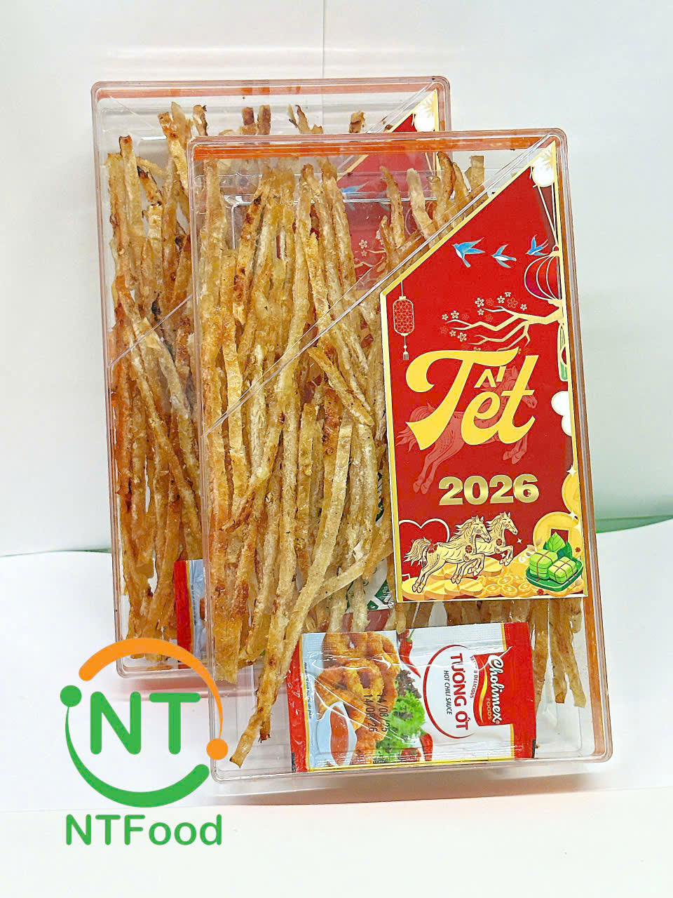 [TẾT Bính Ngọ] Cá Bống Tẩm Gia Vị ( Que ) NTFood - Hộp Chữ Nhật Lớn - 300g - Nhất Tín Food