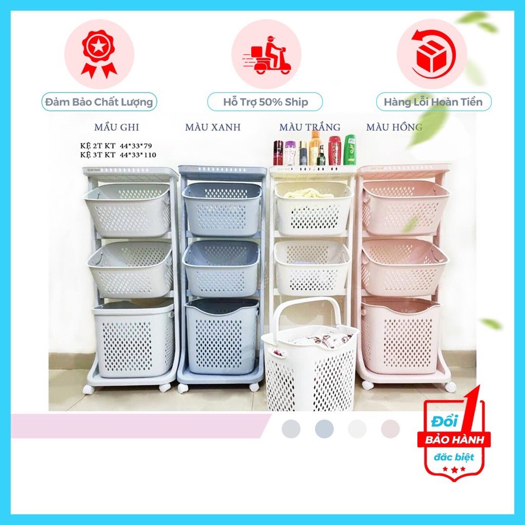 { HÀNG CAO CẤP} Kệ đựng đồ đa năng, 3 tầng có bánh xe việt nhật