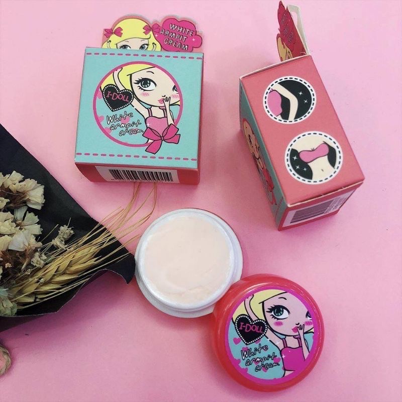 Kem Thâm Nách IDOLL White Armpit Cream 5g Giảm Thâm, Trắng Mịn, Khử Mùi Hôi, Nách, Bẹn, Khủy Tay, Đầ