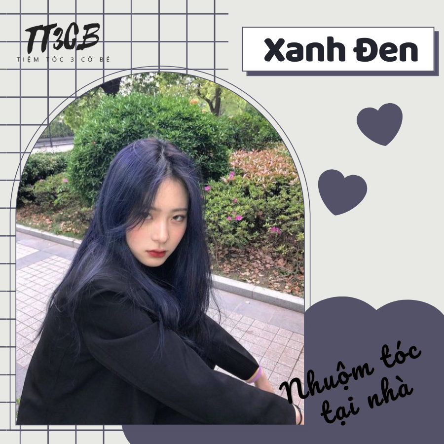 [SIÊU SALE] [GIÁ SỐC] [HOT] Thuốc nhuộm tóc XANH ĐEN của TT3CB lên từ nền đen, không cần tẩy