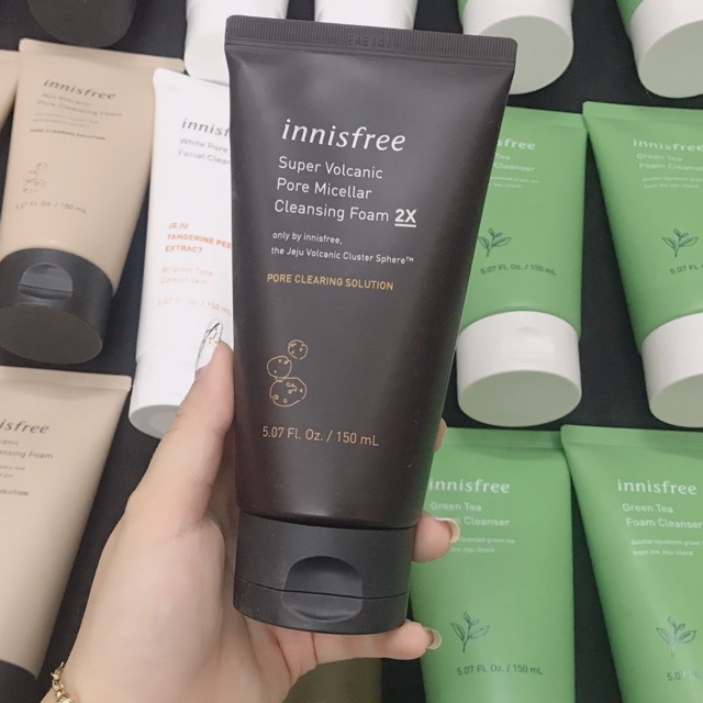 Sữa Rửa Mặt Innisfree Super Volcanic Pore Micellar Cleansing Foam 2X hàng mới authentic
