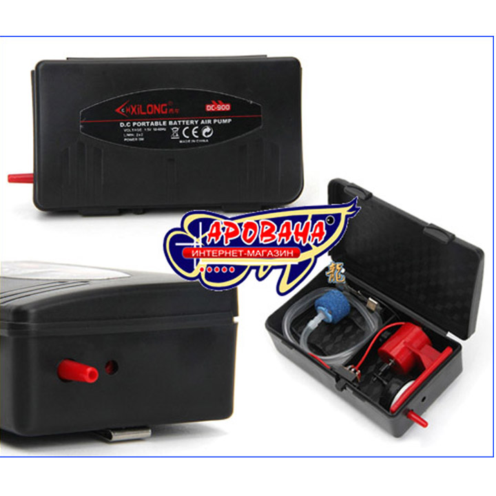 Xilong DC-900 máy bơm sục sủi khí bể cá thay thế khi cúp điện, đi câu cá dụ cá, máy oxy dùng pin đại