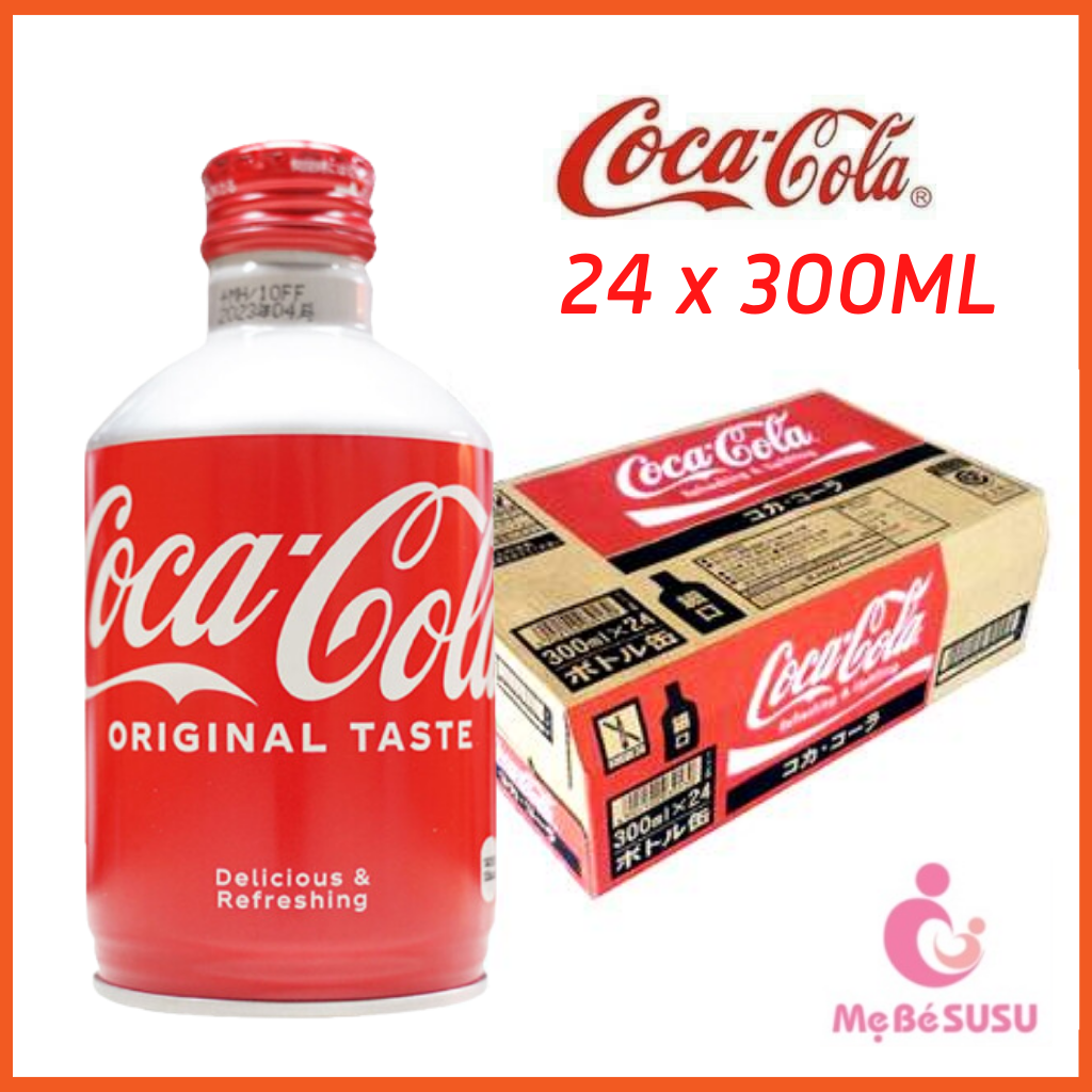 Thùng 24 lon x 300ml Nước ngọt Coca Cola nắp vặn Nhật