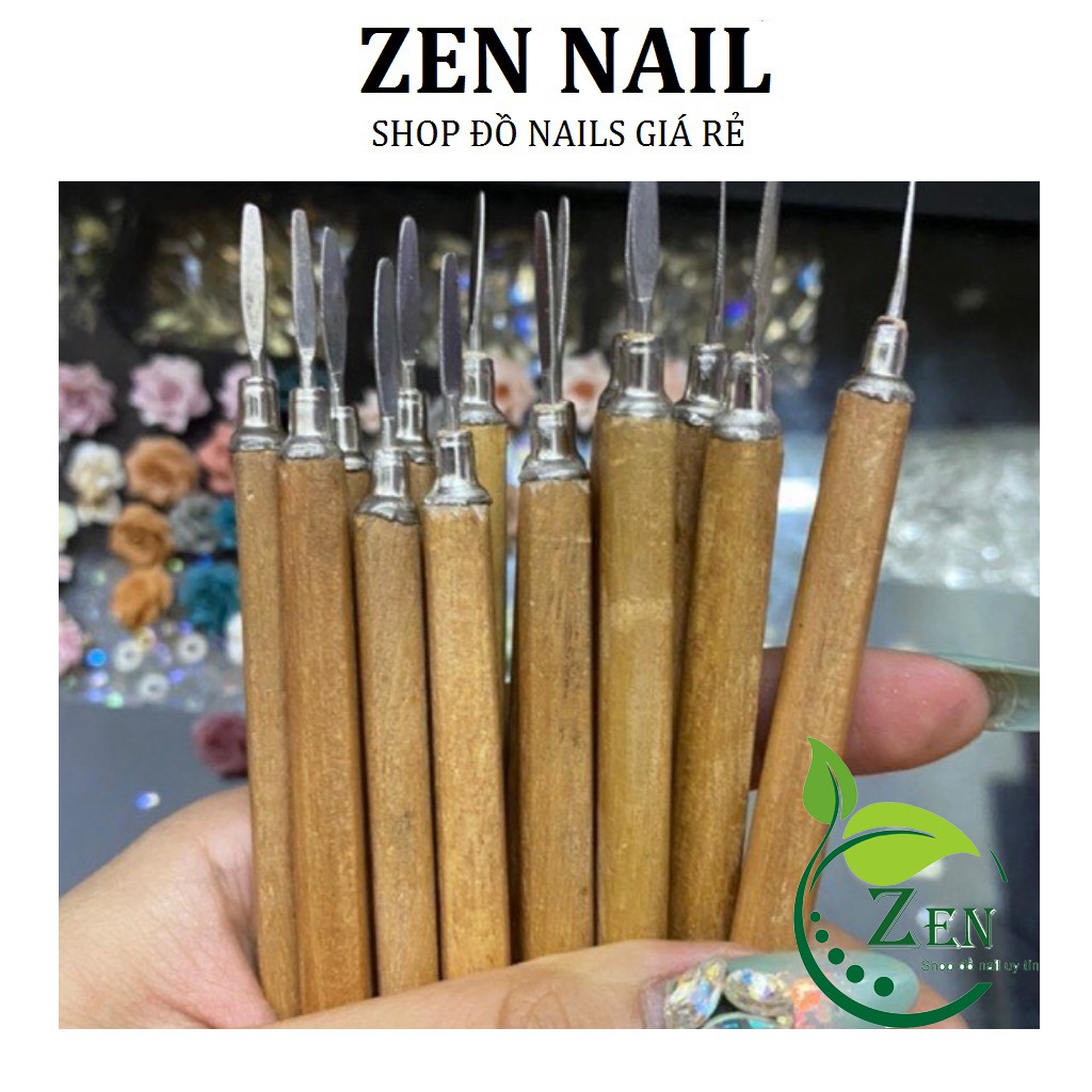 Cây lấy khóe tiện lợi, Lấy khóe móng cán gỗ - Dụng cụ nails cần thiết