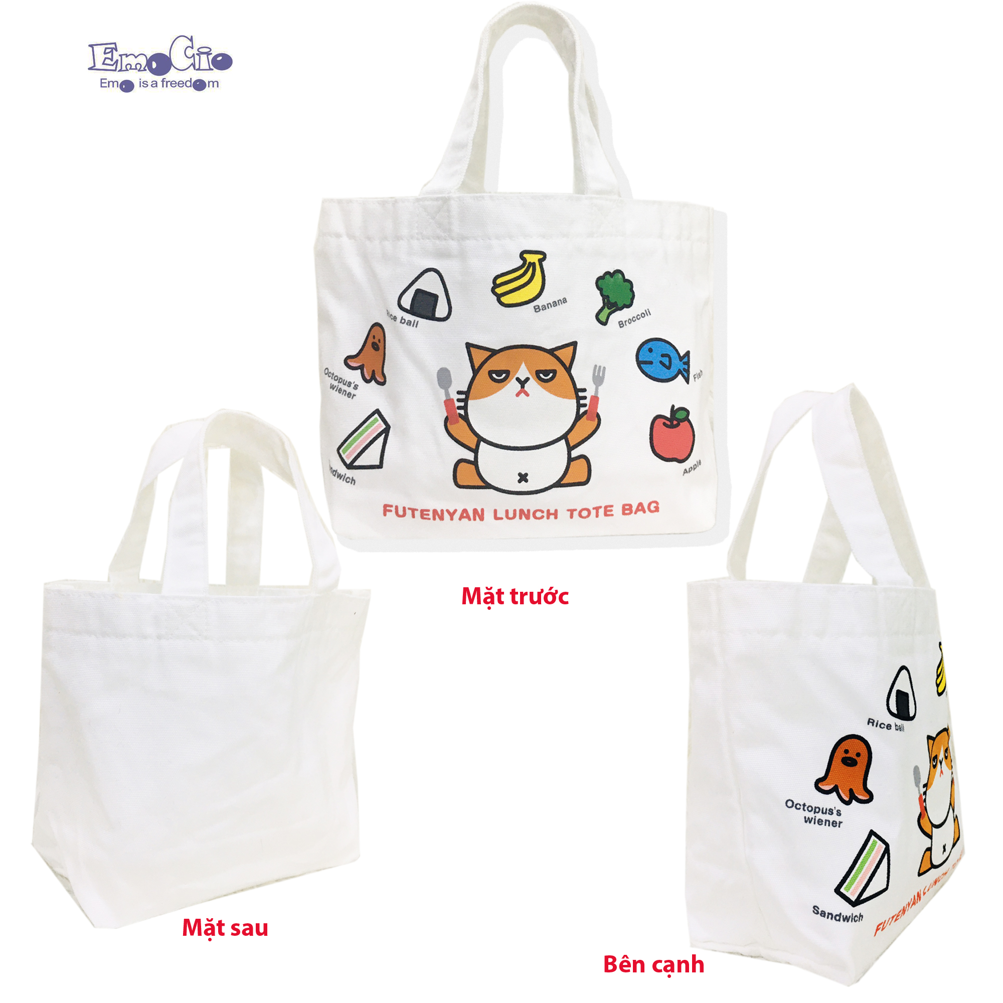 (Combo 2) Túi xách tiện ích túi đựng cơm trưa văn phòng chất vải canvas - hàng VNXK, được làm bằng chất liệu vải canvas, dùng cực bền