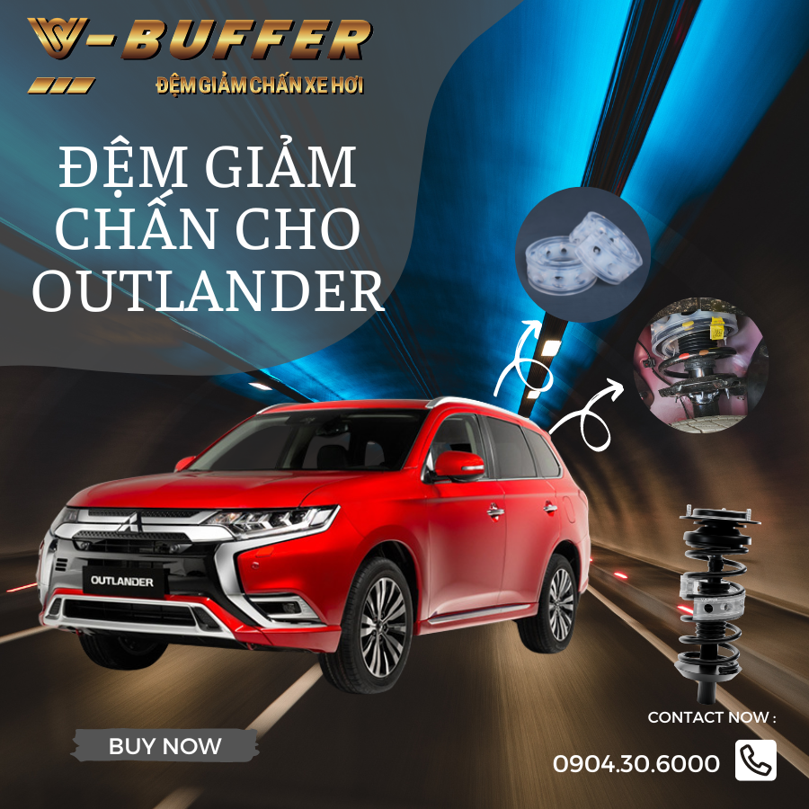 [Mitsubishi Outlander] Đệm cao su giảm chấn ô tô - Bộ 4 cái