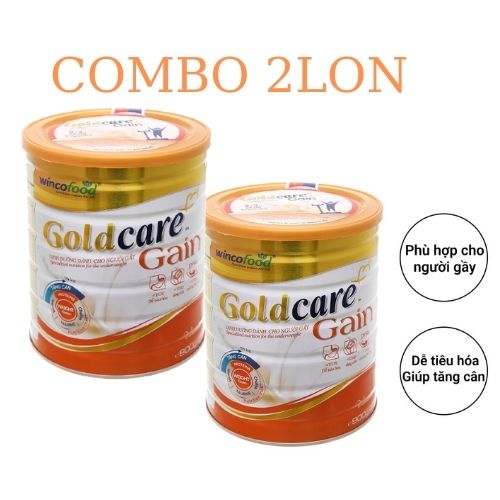 (COMBO 2 LON) Sữa bột Wincofood Goldcare Gain (850g/lon)