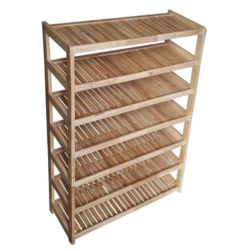 Kệ Giày Dép 6 Tầng ngang 60  cm Gỗ Cao Su hàng đẹp mẫu mã đa dạng chuẩn xuất khẩu