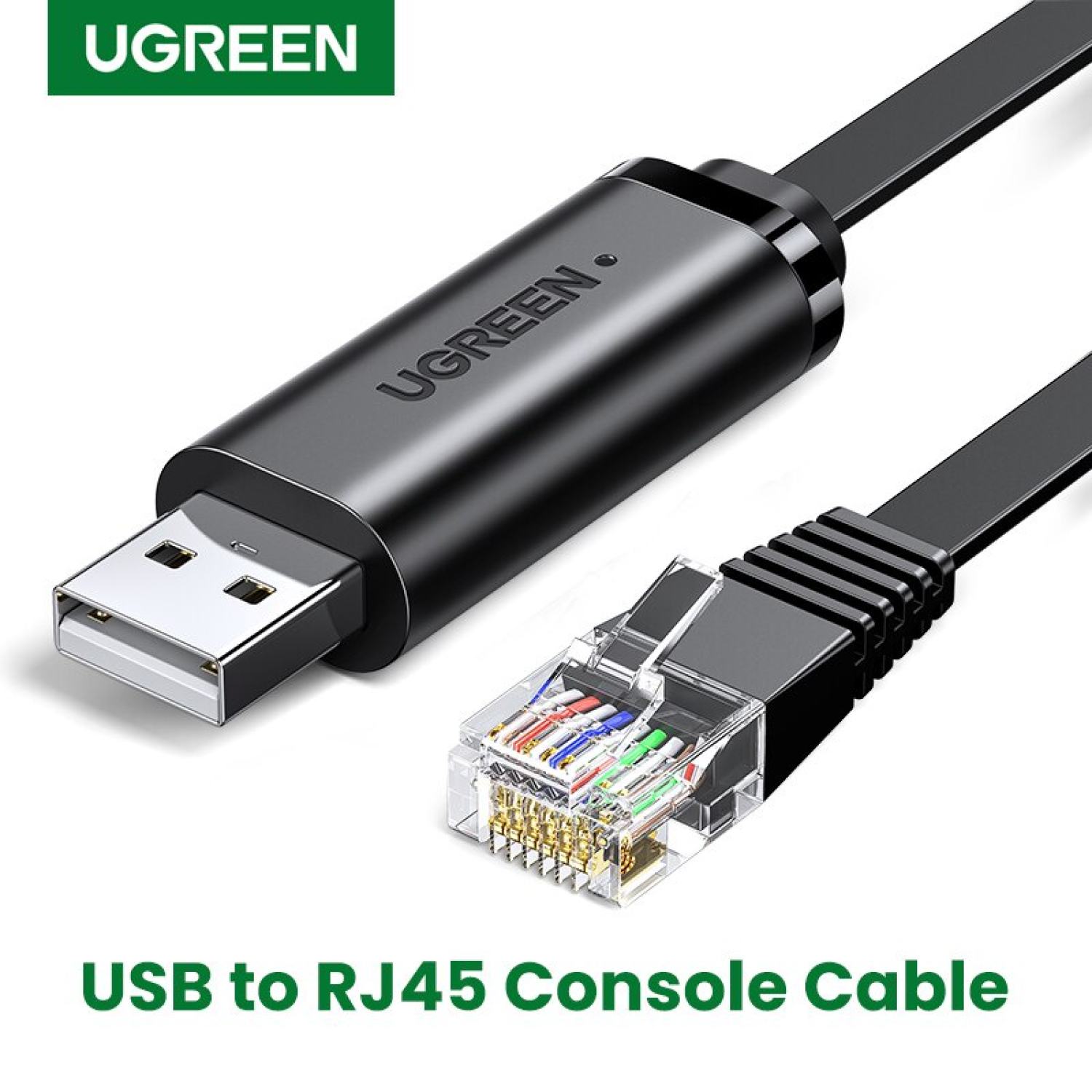 Cáp lập trình console usb to rj45 ftdi cao cấp ugreen 50773 60813 cm204 chính hãng