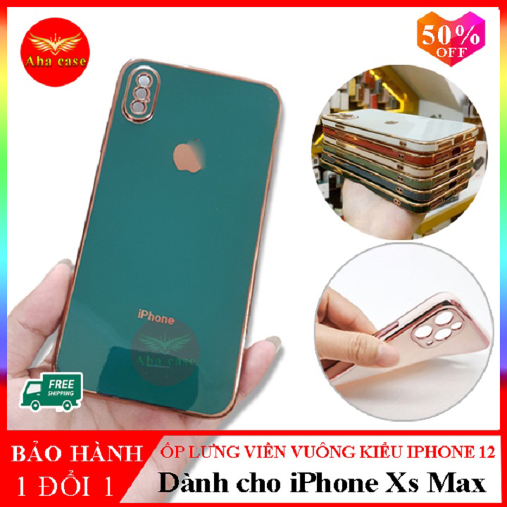 Ốp iphone Xs Max, Ốp lưng iphone Xs Max - Ốp lưng dẻo kiểu dáng iphone 12 sang trọng, lên đời cho iphone Xs Max sang iphone 12 chỉ 3 giây