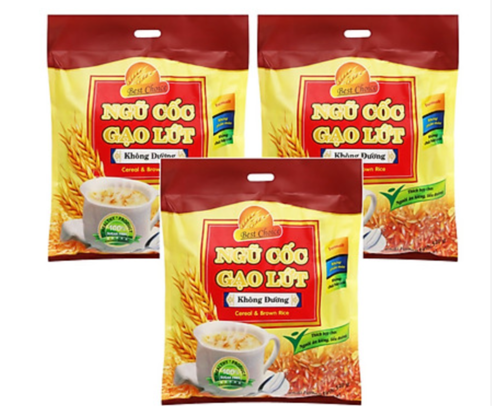 [HCM]Combo 3 túi Ngũ cốc gạo lứt ăn kiêng Best Choice - công thức đặc biệt cho người tiểu đường ăn kiêng giảm cân người tập gym thể thao mẹ bầu tiểu đường thai kì - Túi 480g ( gồm 16 gói nhỏ pha uống liền)
