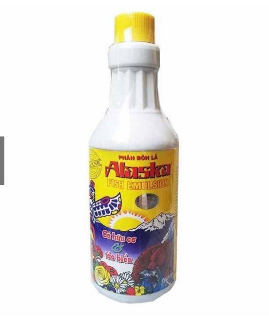 Phân bón lá Alaska Fish Emulsion – Phân cá hữu cơ và Tảo biển hữu ích cho cây trồng chai 1 lít