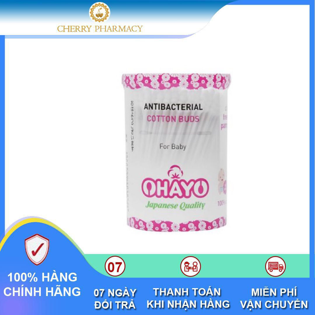 [HCM]Tăm Bông Cao Cấp OHAYO JP02 (Xoắn/Tròn) - Dành Cho Trẻ Sơ Sinh (160 que)