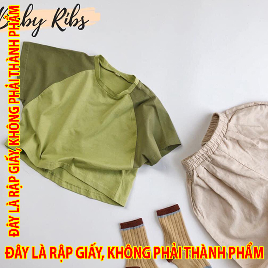 Rập giấy u0080 - bộ raglan tay dơi - upsize lớn