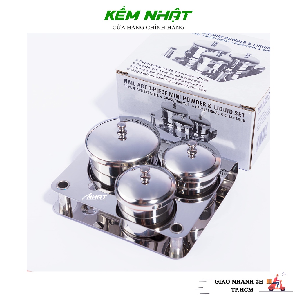 Khay đựng lưu huỳnh, bột inox - dụng cụ làm nail