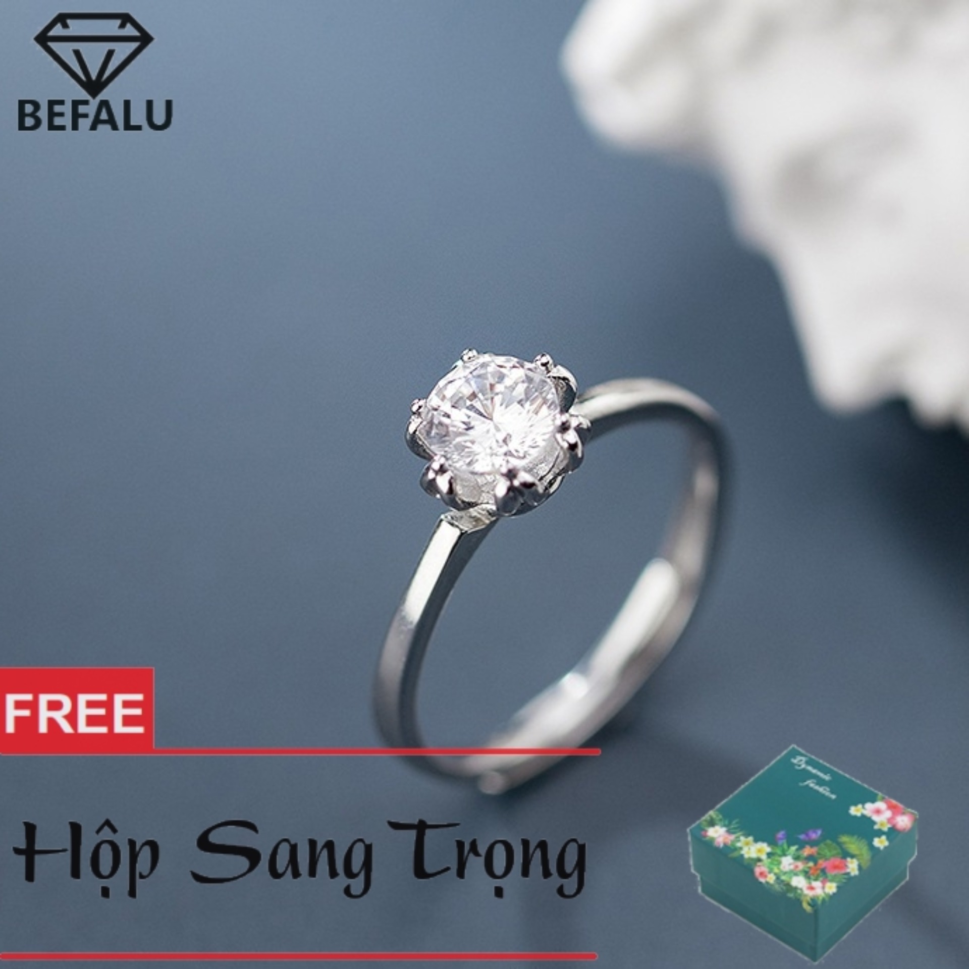 Nhẫn nữ đơn giản bạc s925 phong cách hàn quốc n03 nhẫn freesize