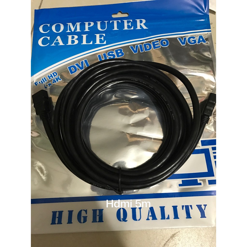 Dây cáp HDMI 5m tròn đen cam kết hàng đúng mô tả chất lượng đảm bảo an toàn đến sức khỏe người sử dụng đa dạng mẫu mã màu sắc kích thước