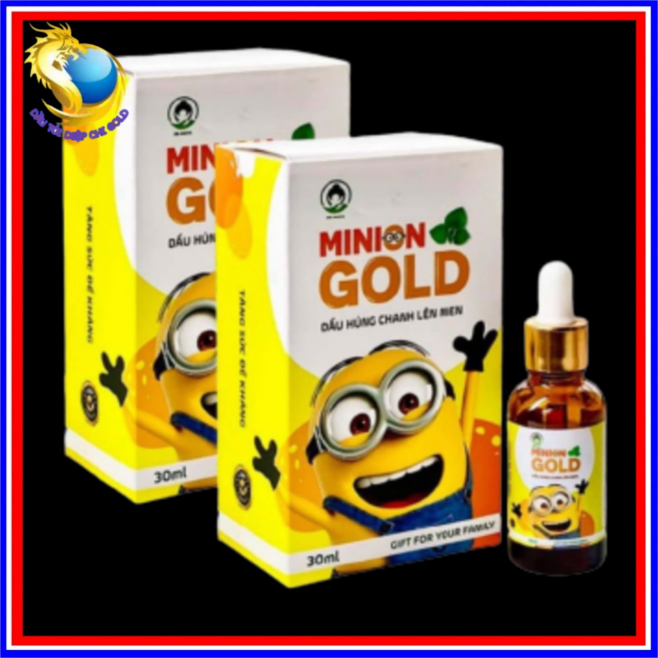 Combo 2 hộp Dầu húng chanh lên men Minion Gold Dr.Maya thể tích 30ml