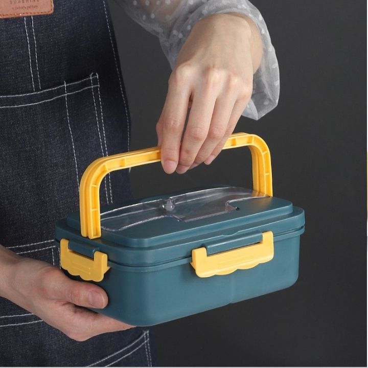 Hộp cơm văn phòng bằng lúa mạch kèm muỗng đũa cao cấp