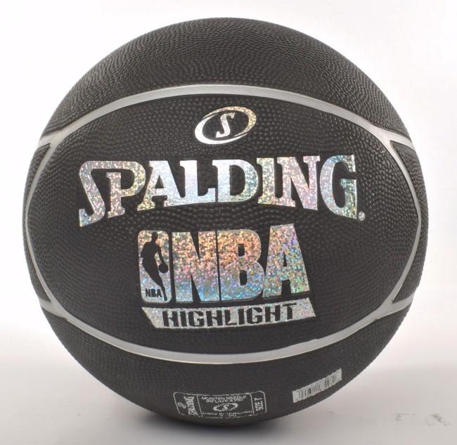 Bóng rổ Spalding NBA Highlight Hologram Outdoor Size 7 (Tặng kim bơm bóng+ Lưới đựng bóng)