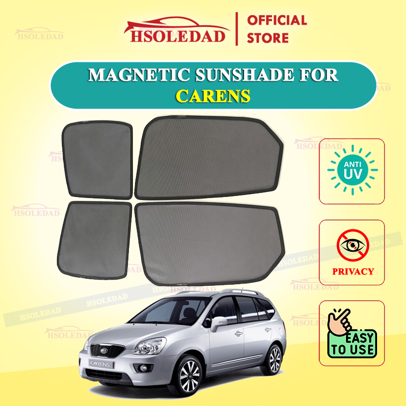 Rèm che nắng nam châm cho xe Kia Caren, bộ 4 tấm cho 4 cửa, hàng loại 1 cao cấp, vừa khít kính
