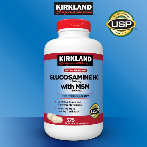 Viên bổ khớp của Mỹ Kirkland Signature Glucosamine with MSM 375 viên