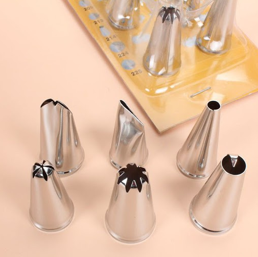 Bộ 6 đuôi bắt bông kem KP6S bằng inox không gỉ