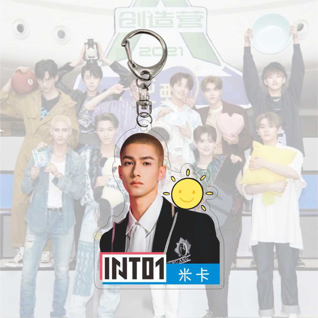 Móc khóa IN HÌNH INTO1 Lưu Vũ AK Lưu Chương Mika Rikimaru Nine Lâm Mặc Sáng tạo doanh quà tặng dễ thương