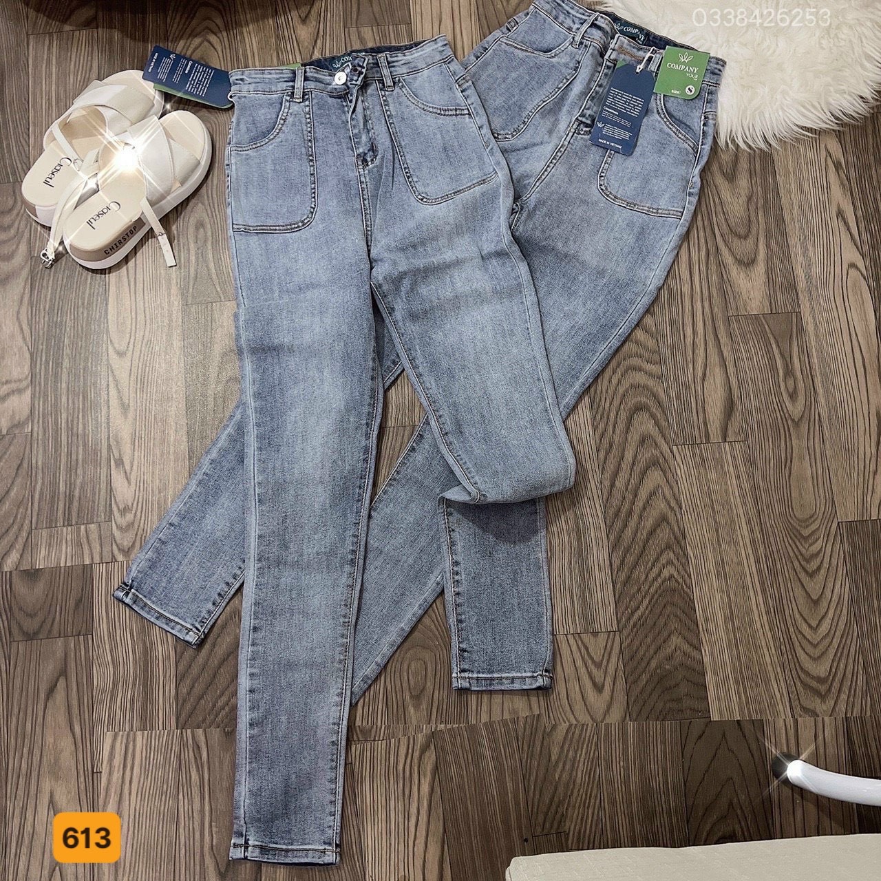 Quần jean nữ lưng cao trẻ trung, quần bò nữ co giãn chất jeans cao cấp mẫu mới thời trang Soonshop - MS600