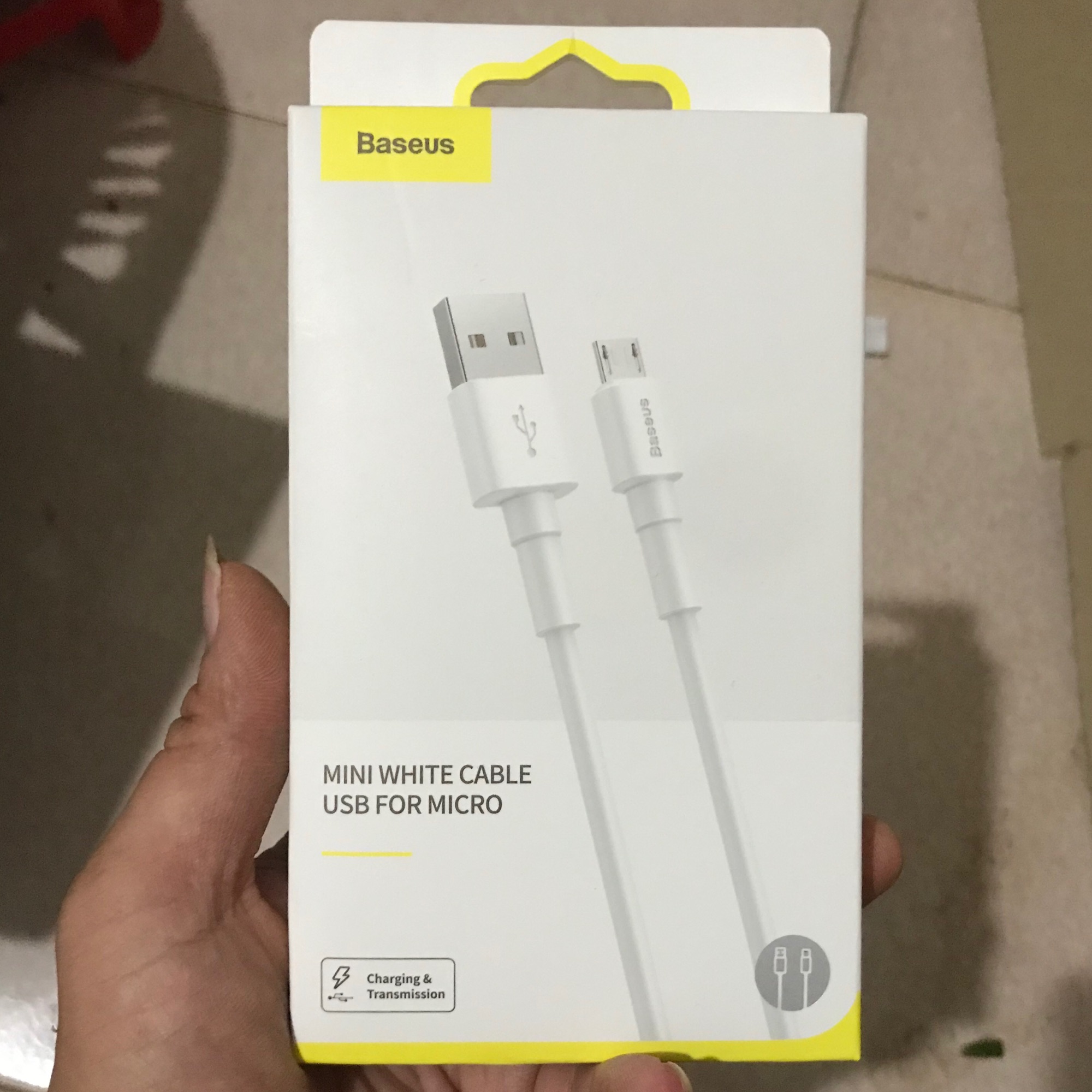 DÂY SẠC Baseus Mini White Cable, kết nối Micro USB Oppo/ Huawei/ Xiaomi/Samsung , sạc nhanh 4A 20V, dài 1m – Chính Hãng