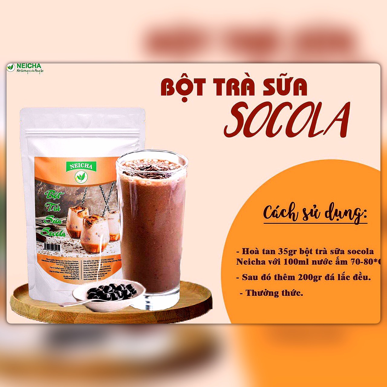 Trà sữa vị socola pha sẵn siêu nhanh. date mới