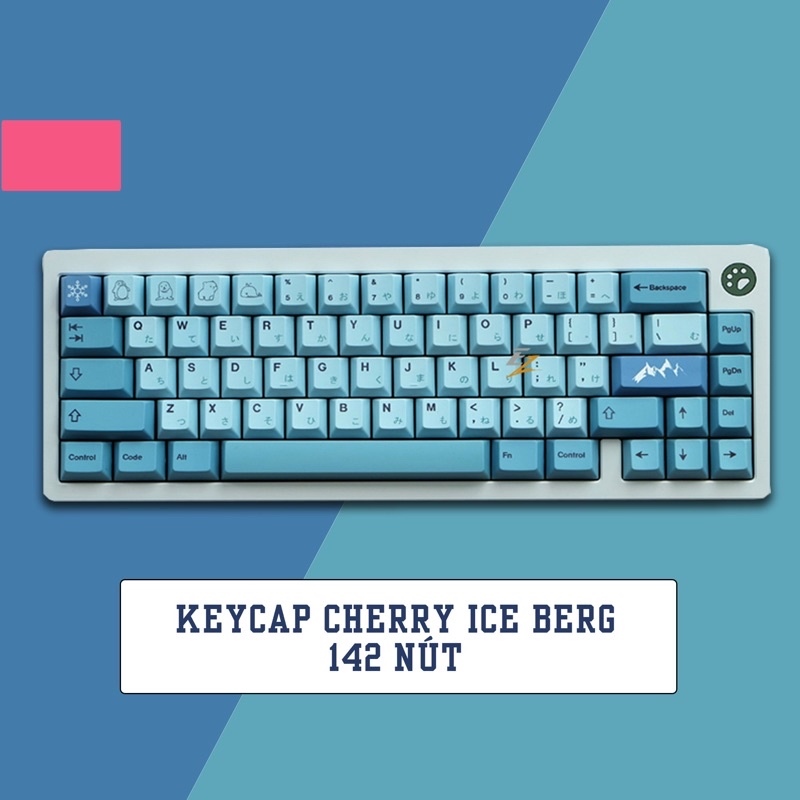Set keycap thick pbt cherry iceberg 142 nút cho bàn phím cơ