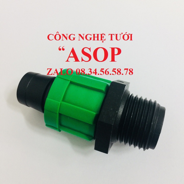 100 Nối ren 21mm ra ống 16mm mềm dùng trong hệ thống tưới nhỏ giọt hoặc lọc thủy sinh