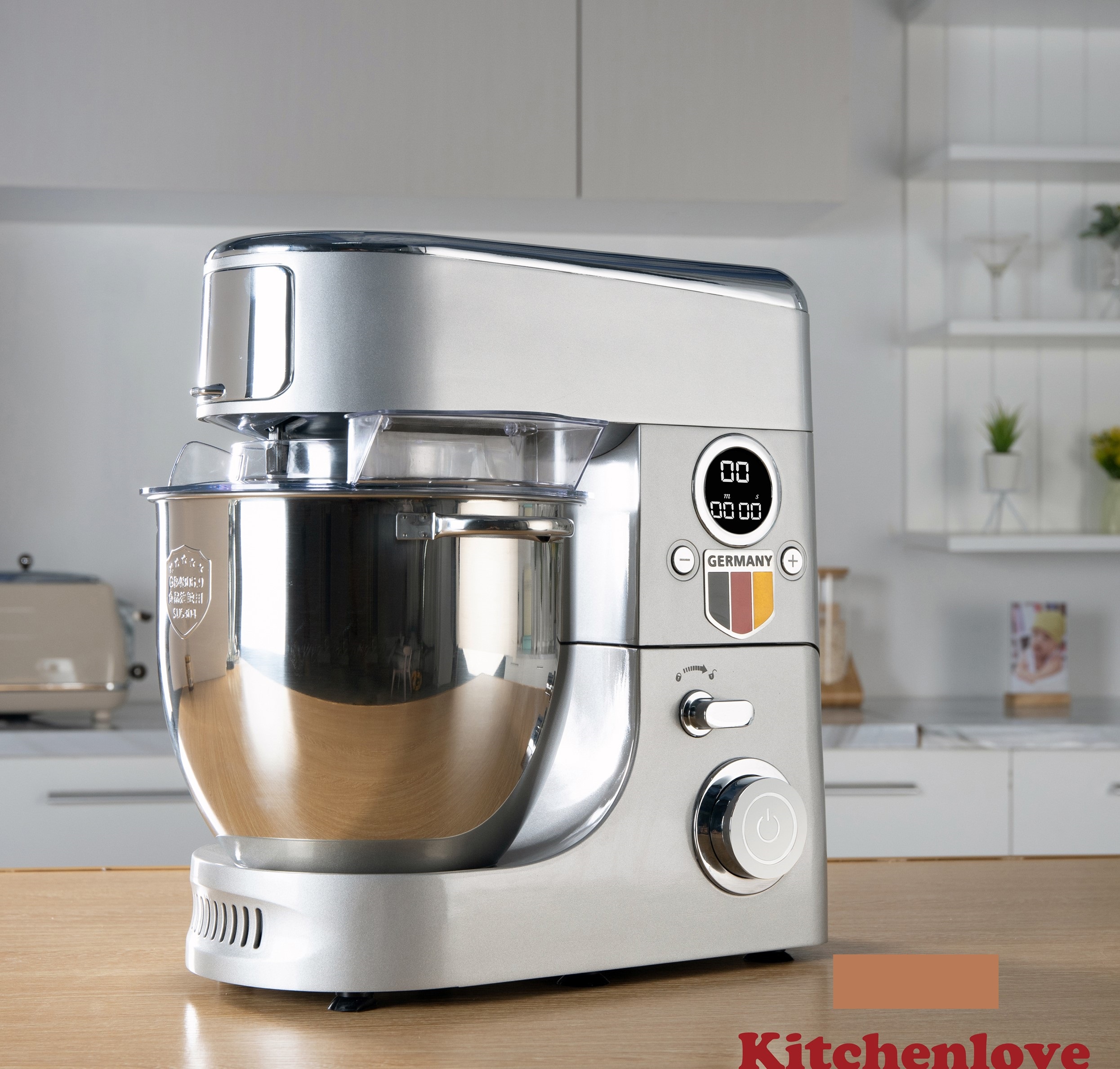 Máy trộn bột ,đánh bột,nhào bột ,đánh trứng kem  7L KITCHENLOVE FM809 1500W