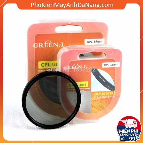 [HCM]Kính Lọc Filter Green.L CPL 72 mm
