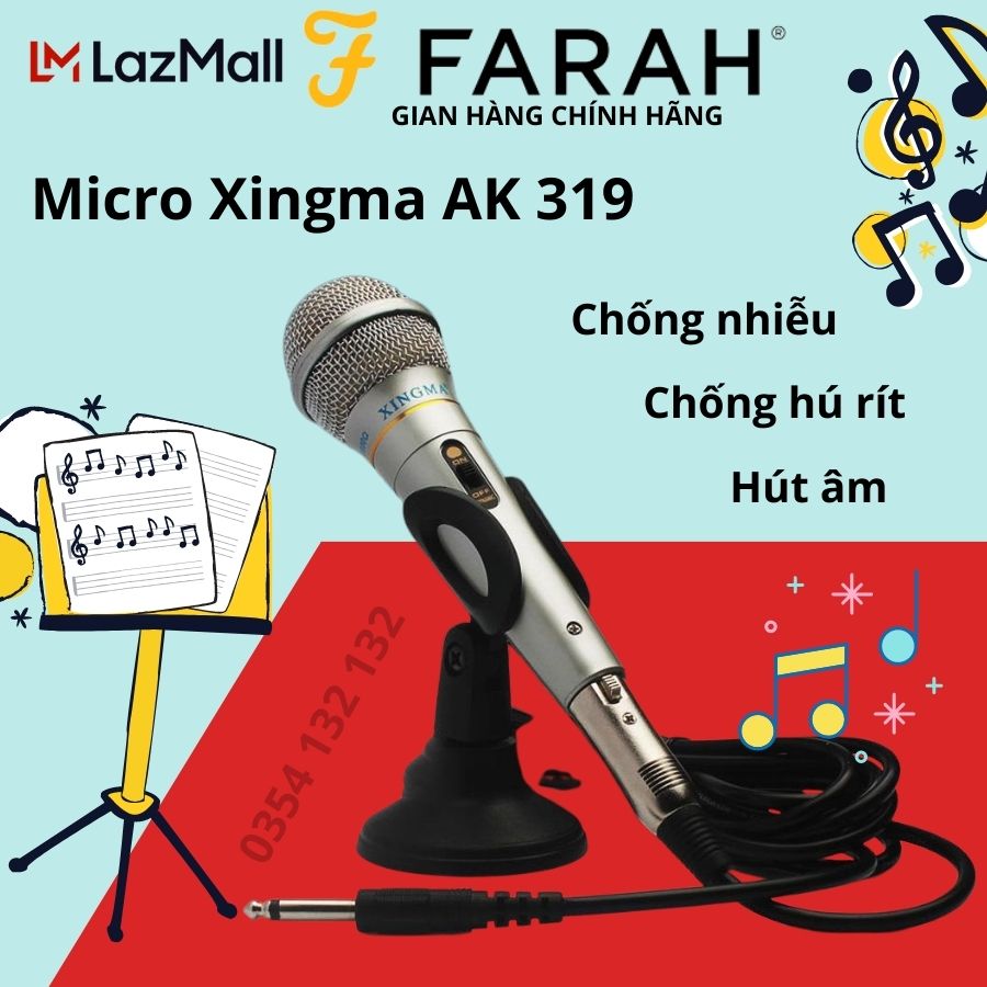 Mich hat karaoke co day,Micro karaoke XINGMA AK-319 chính hãng
