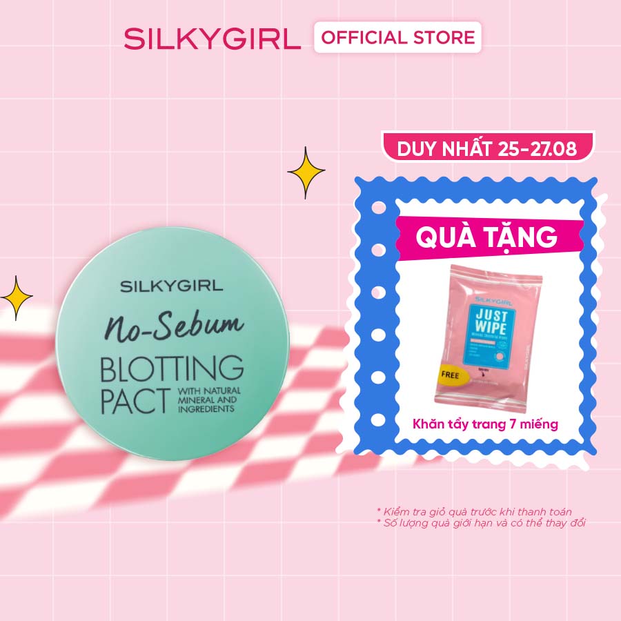 Phấn Phủ Khoáng Kiềm Dầu Dạng Nén Silkygirl No-sebum Blotting Pact 7g