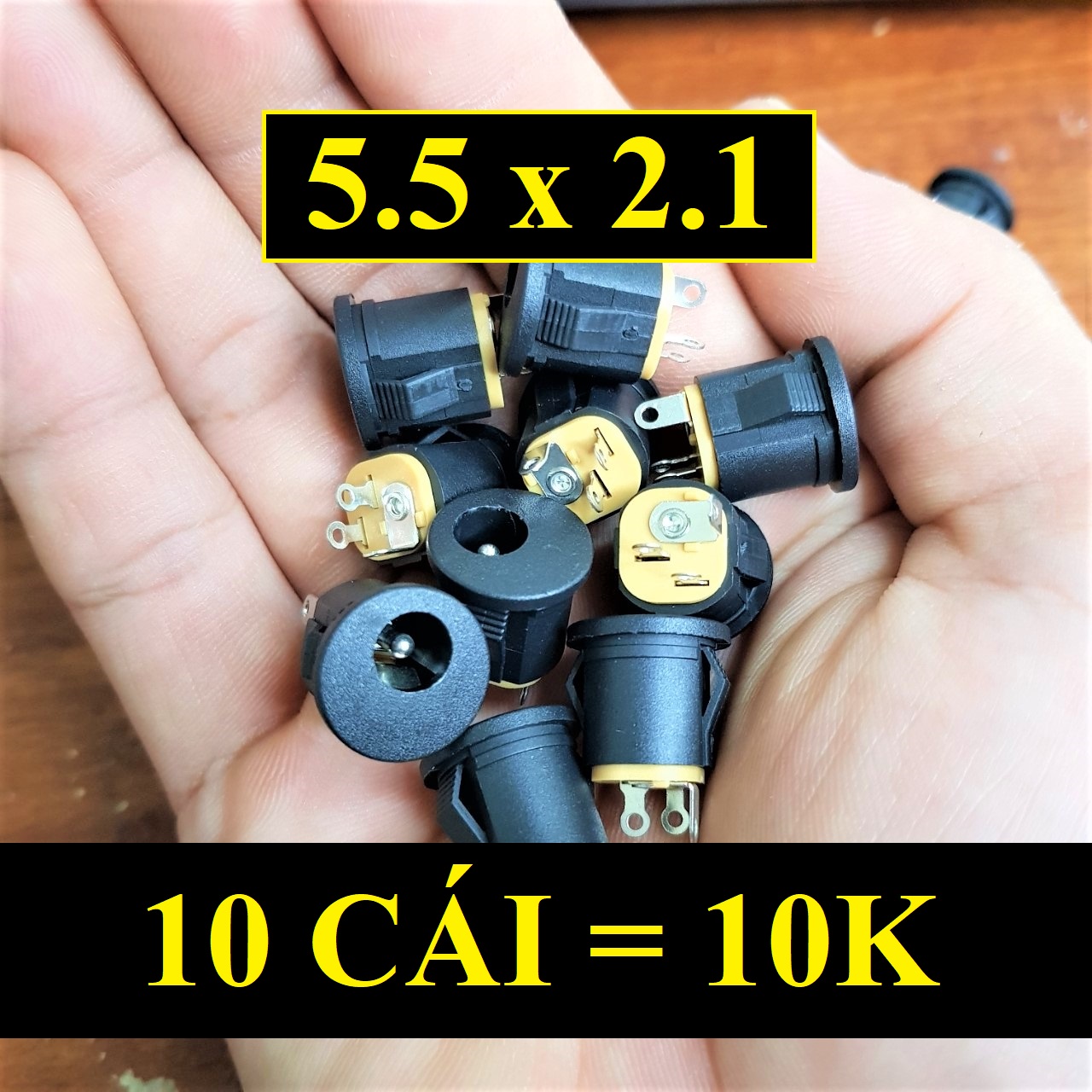 10 chiếc Jack Cắm Nguồn DC Cái 5.5*2.1mm
