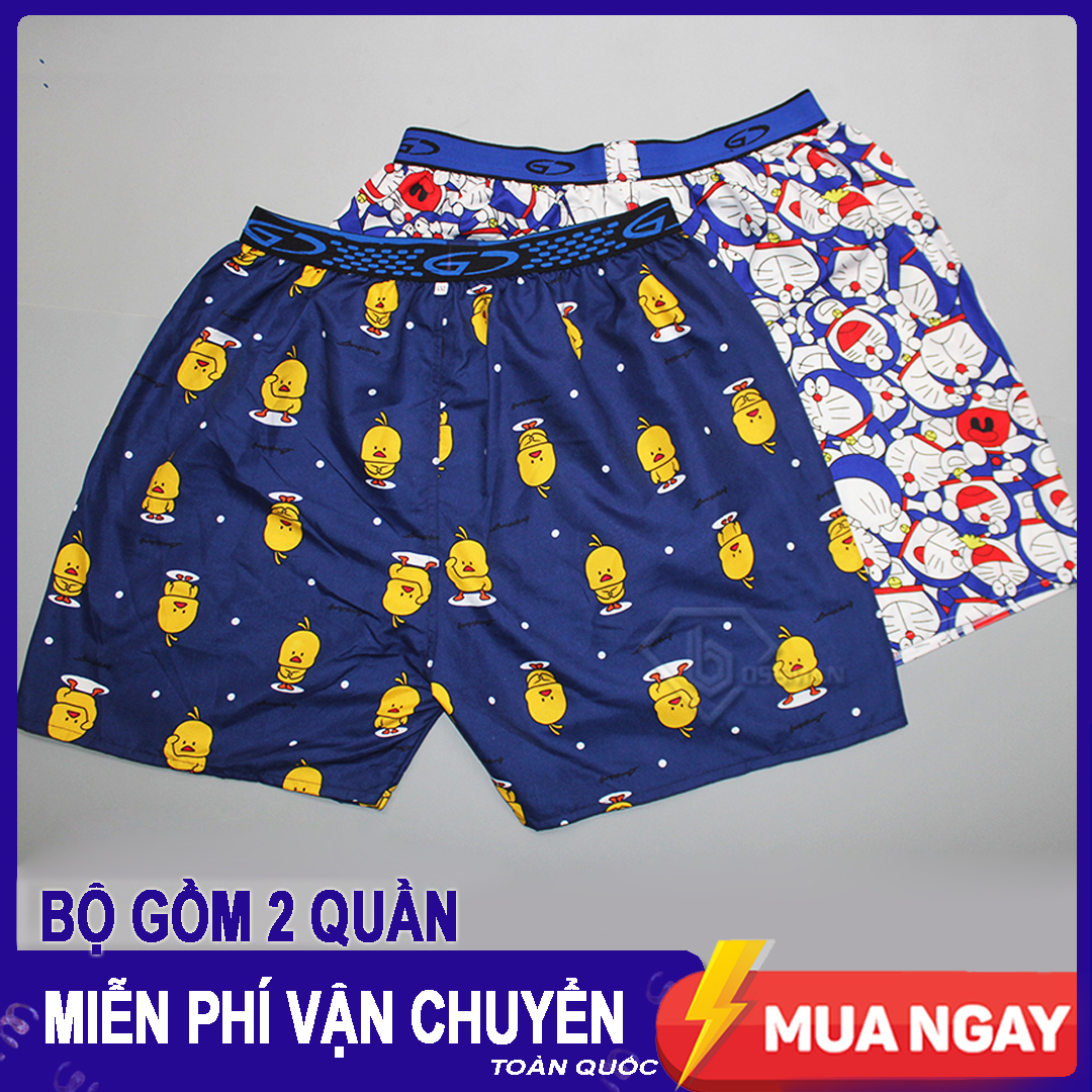 [HCM]COMBO 2 Quần Đùi Nam Lưng Xì - Quần Ngủ Nam - Mặc nhà - Mẫu Họa tiết BM02
