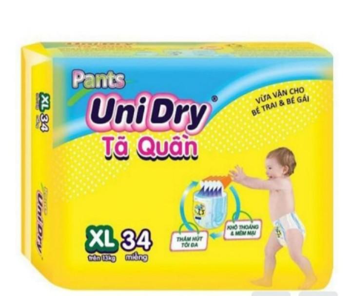 Tã quần Unidry XL34 miếng mẫu mới