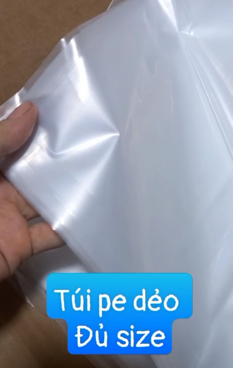 Túi nilong PE dẻo 5zem đựng hàng hóa, lồng bao tải, túi đựng áo quần chống nước đủ size hàng nguyên sinh dẻo bền đẹp