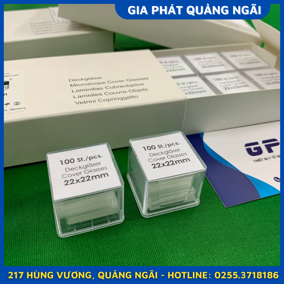 Lamen 22x22mm đức phiến kính xét nghiệm kính hiển vi lammell