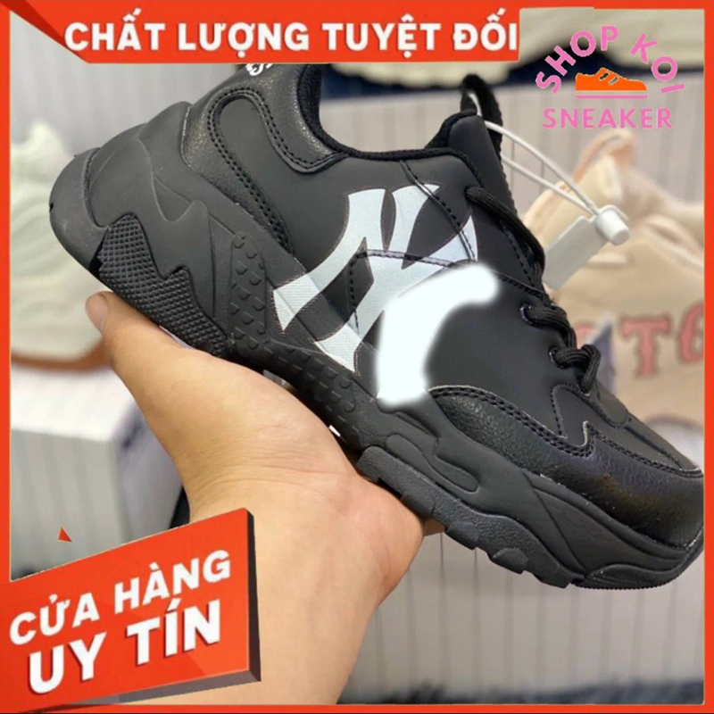 Giày thể thao👉koisneaker👈 giày mờ lờ bê chunky n,y yankees màu full đen full box gd67