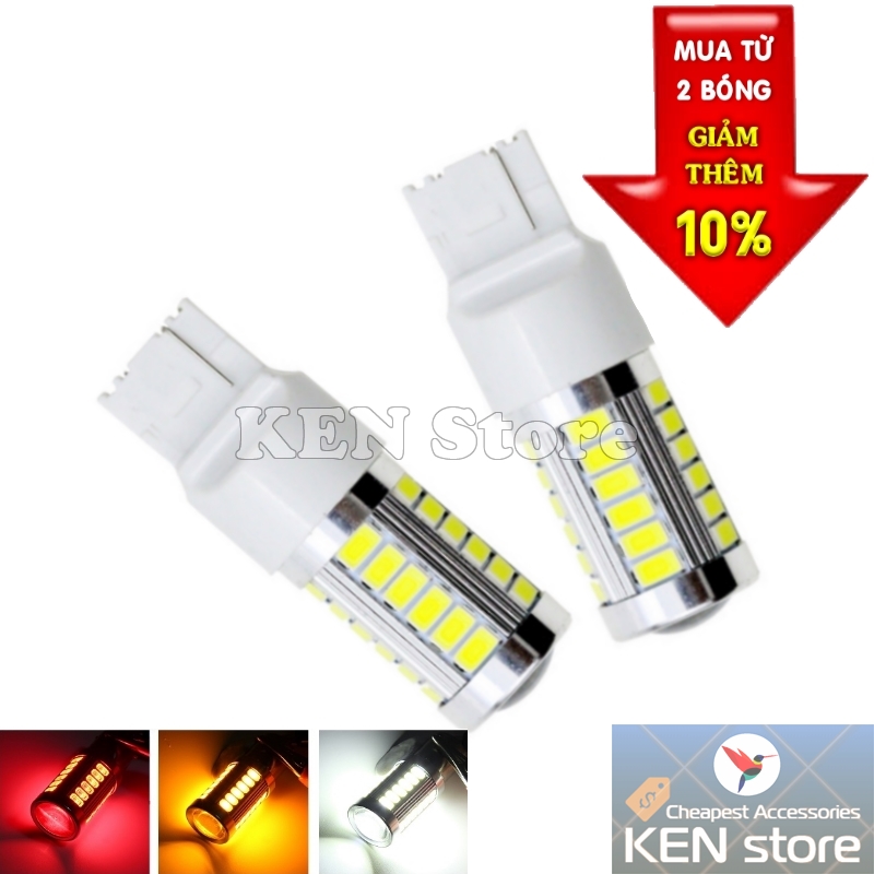 Bóng LED 7440 T20 1 TIM cực sáng làm đèn xi nhan, đèn lùi cho ô tô