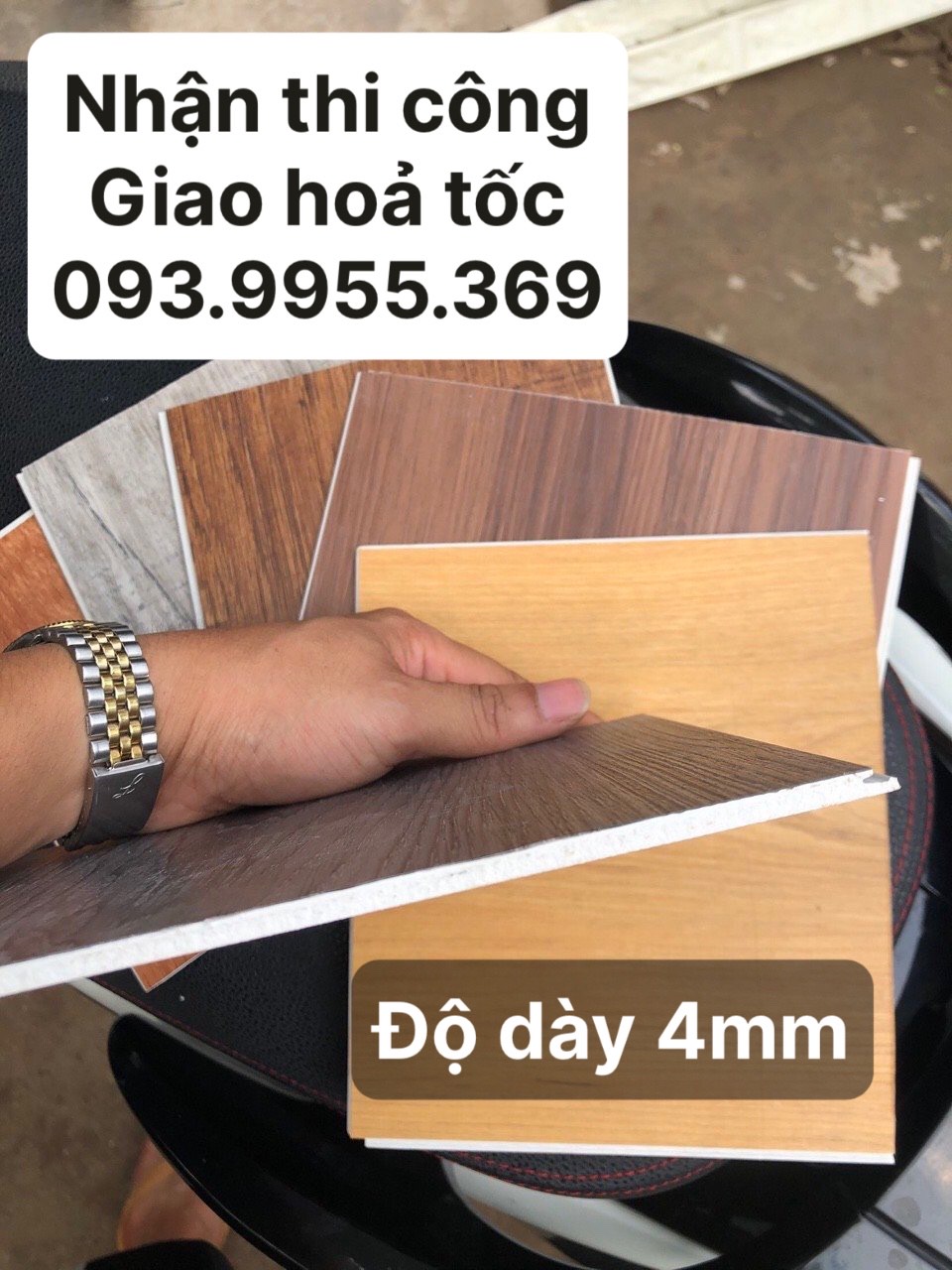 Combo 7 tấm = 1 m², sàn nhựa giả gỗ, dày 4mm, sàn nhựa có hèm khóa
